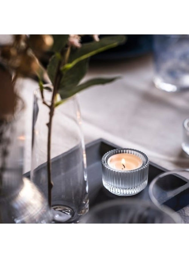 Mini Clear Tealight Candle Holder – Stackable Elegant Glass Cup for Cozy Home Lighting & Romantic Decoration - Image 2